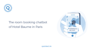 The room booking chatbot of Hotel Baume in Paris