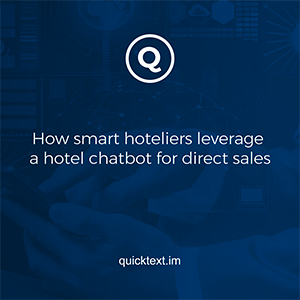 How smart hoteliers leverage a hotel chatbot for direct sales