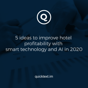 5 ideas to improve hotel profitability with smart technology and AI in 2020
