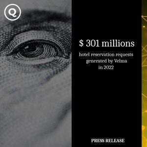Velma generará 301 millones de dólares en solicitudes de reservas hoteleras en 2022