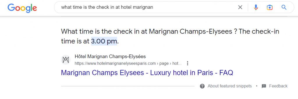 what time is the check in at hotel Marignan 